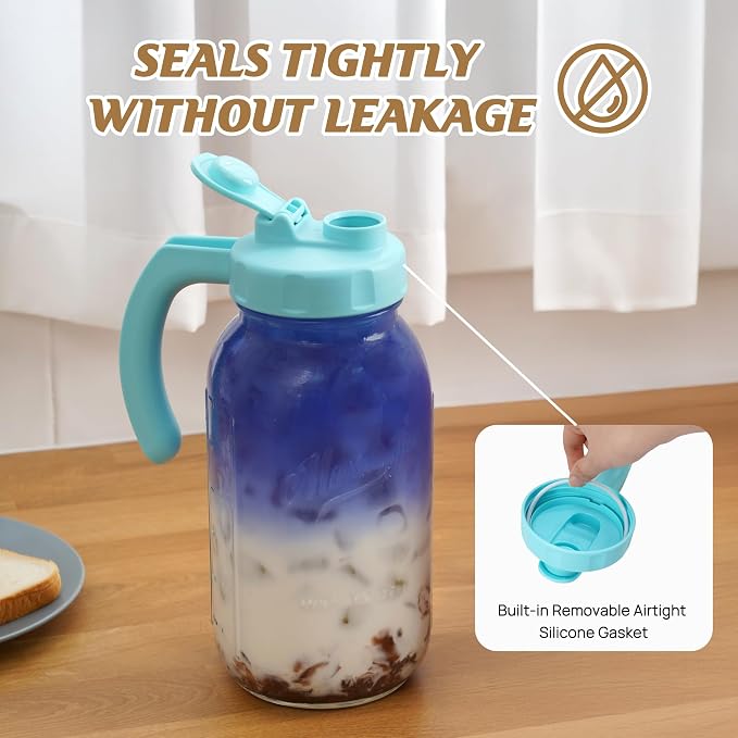 Soligt Glass Mason Jar Pitcher - Image 3