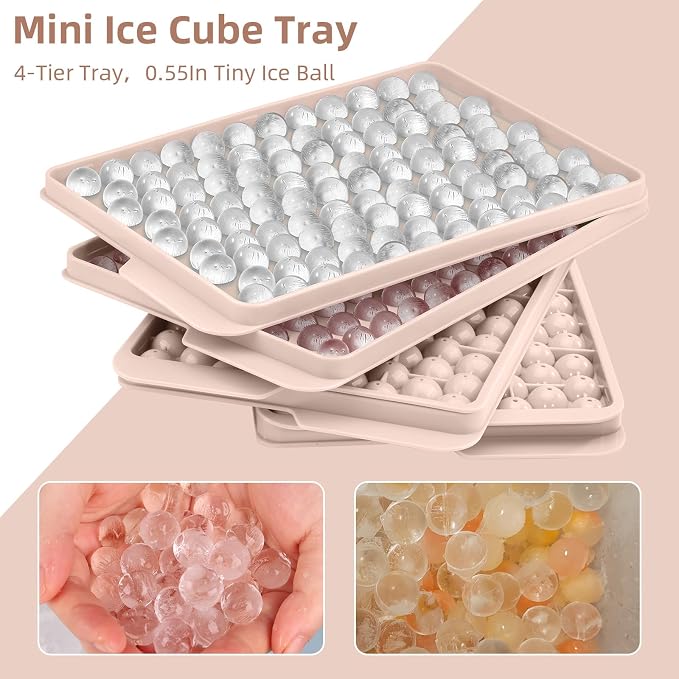 WIBIMEN Mini Ice Cube Trays, 0.55” Tiny Pebble Ice - Image 7