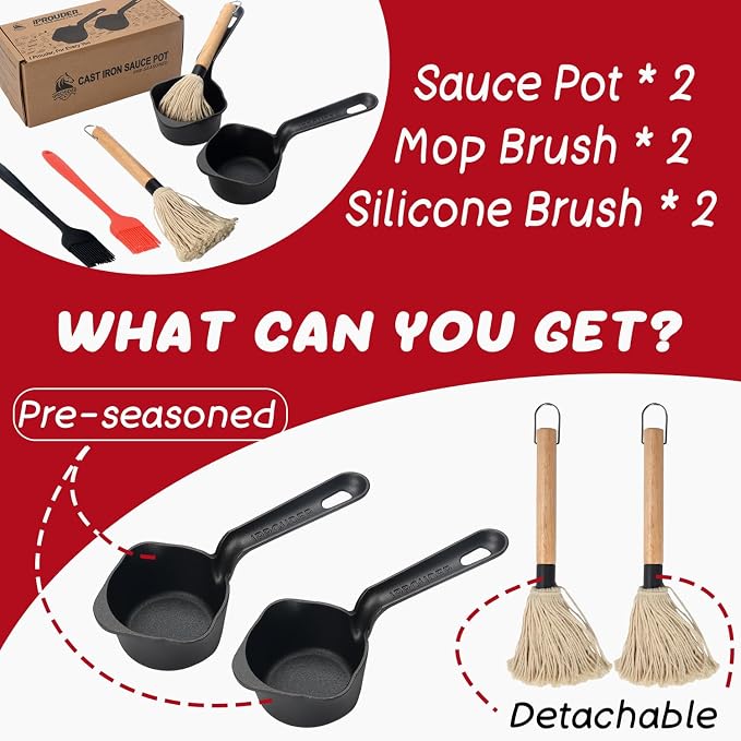 Cast Iron Sauce Pan and Basting Pot - Image 4