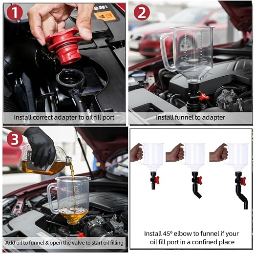 STONESTAR Engine Oil Funnel Kit, 18-Piece No Spill Oil Funnel Set - Image 7