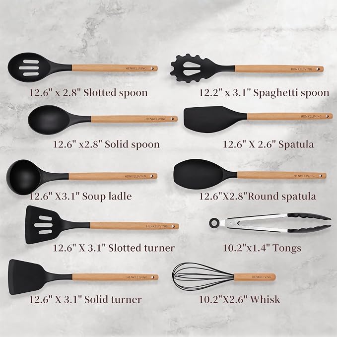Silicone 10 Pcs Kitchen Cooking Utensils Set, Recycled Materials Certification - Image 2