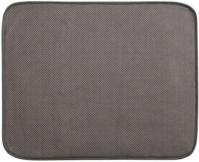 InterDesign iDry Large Kitchen Countertop Absorbent Dish Drying Mat, Mocha/Ivory - Image 3