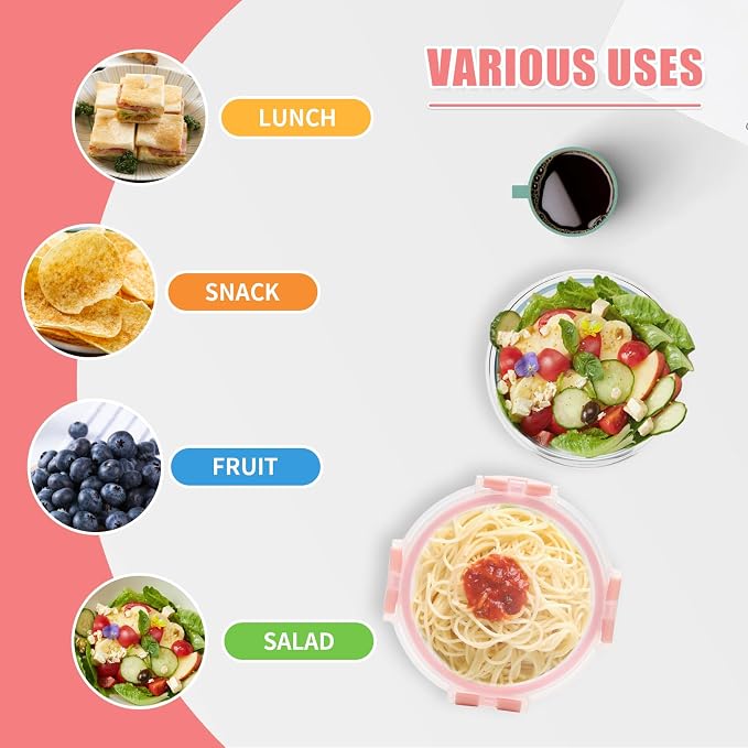 GULFLIN 12 Pack 13oz Small Glass Food Storage Containers - Image 5