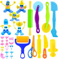 Dough Play Tools for Kids, Rolling Pins, Safety Scissors, Plastic Knife by iShyan