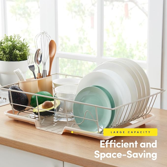 Sweet Home Collection Space-Saving 3-Piece Dish Drainer Rack Set: Efficient - Image 3