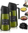 LAKUMIQI 2 in 1 Oil Sprayer for Cooking, 16oz Olive Oil Dispenser Bottle for by LAKUMIQI