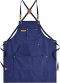 Aoomzoon Canvas Aprons for Men Chef Apron, Work Apron - 16oz Heavy Duty Cross by Aoomzoon