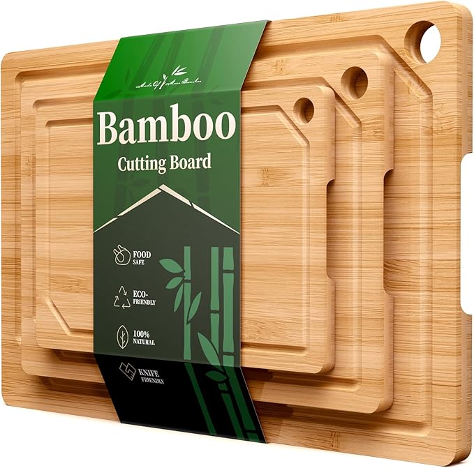 Kitsure Bamboo Cutting Board Set by Kitsure