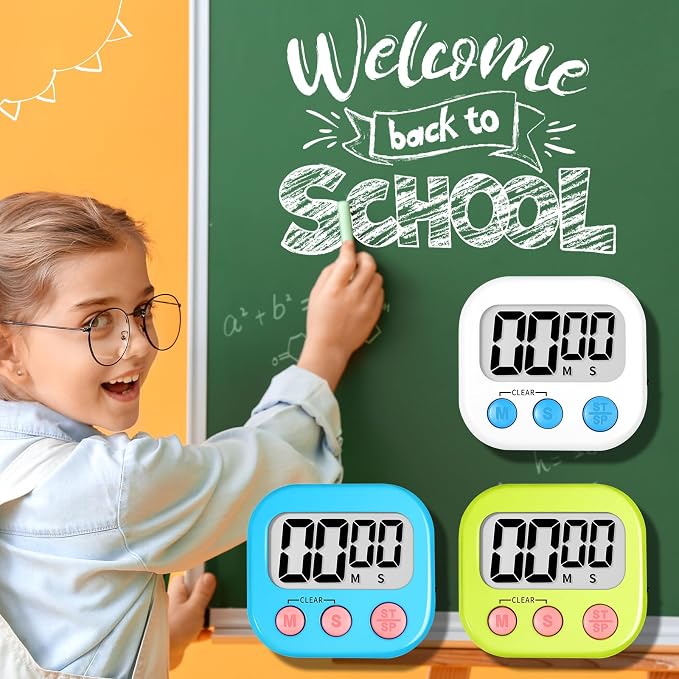 ZILLEEN 6 Pack Kitchen Timers for Cooking Digital Classroom Timers for Teachers - Image 6