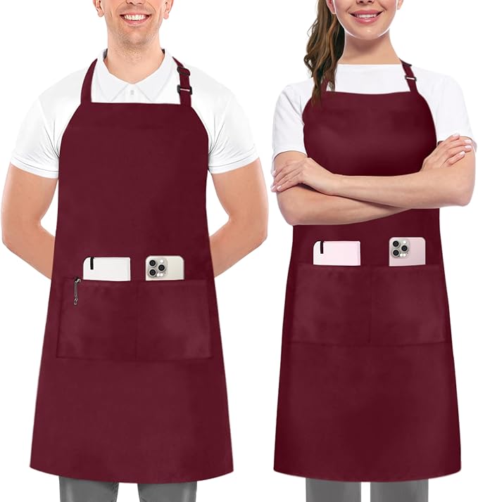 Utopia Kitchen 2 Pack Bib Apron, Adjustable by UTOPIAKITCHEN