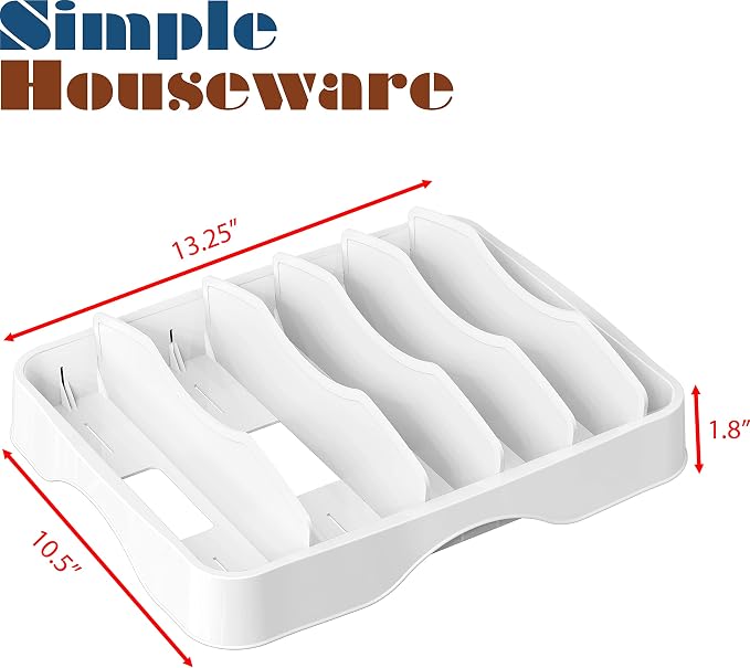Simple Houseware Food Container Lids Storage Organizer - Image 8