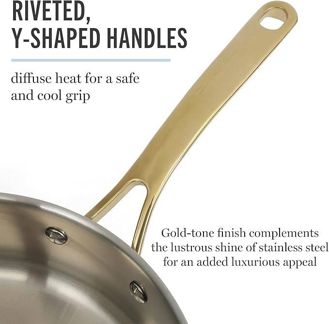 Martha Stewart Castelle 10 Piece 18/8 Durable Stainless Steel Induction Safe - Image 5