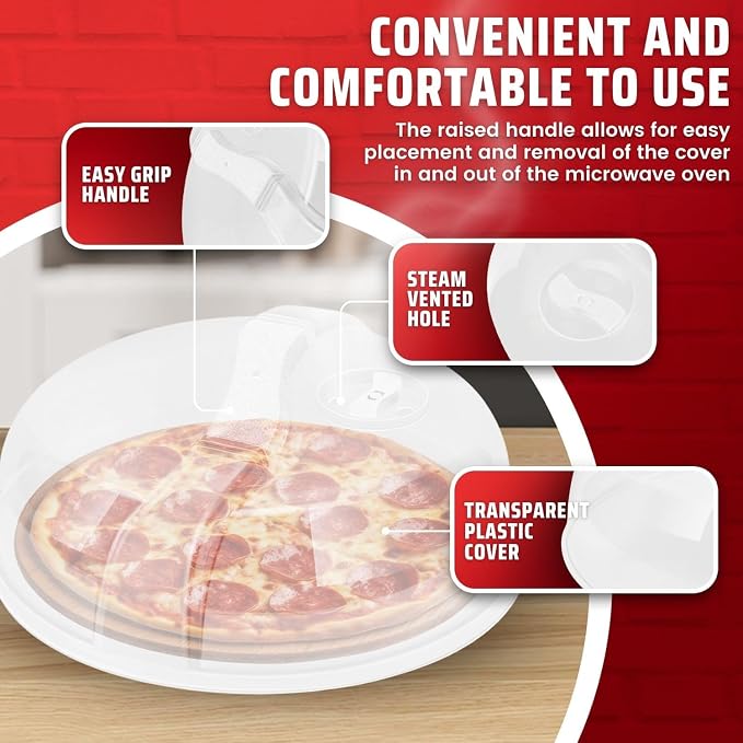 Flexzion 2 Pack 10.5 Inch Microwave Splatter Cover - Image 7