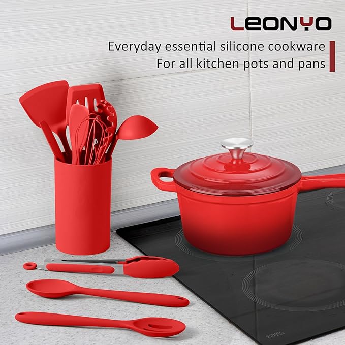 1 Quart Saucepan with Lid, Leonyo Enameled Cast Iron Sauce Pan with Lid - Image 8