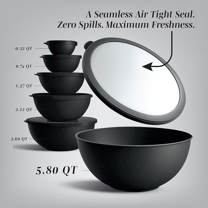 COOK WITH COLOR Mixing Bowls with TPR Lids - Image 2