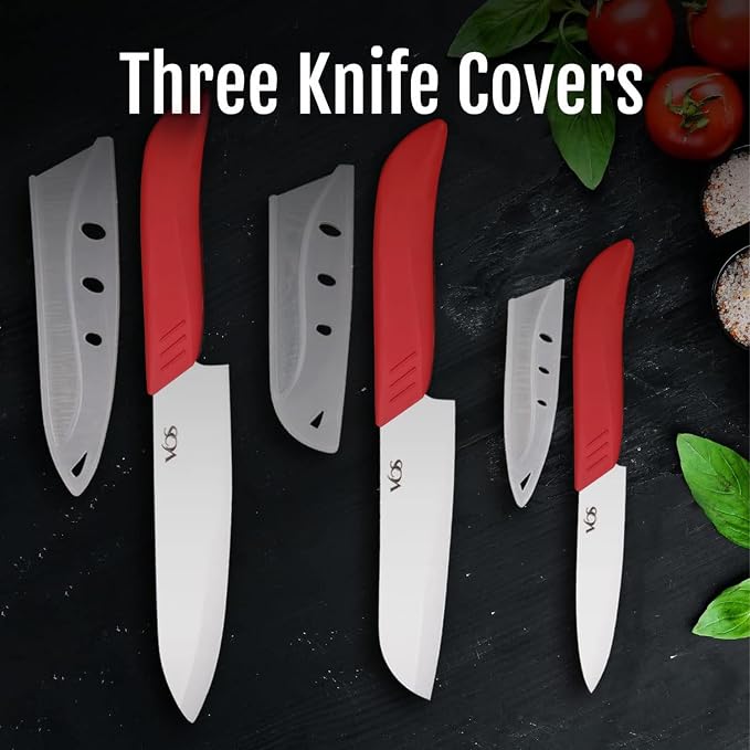 Vos Ceramic Knife Set in Elegant Gift Box, Ceramic Knives Set - Image 5