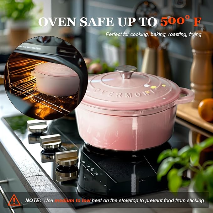 Overmont Enameled Cast Iron Dutch Oven - Image 4