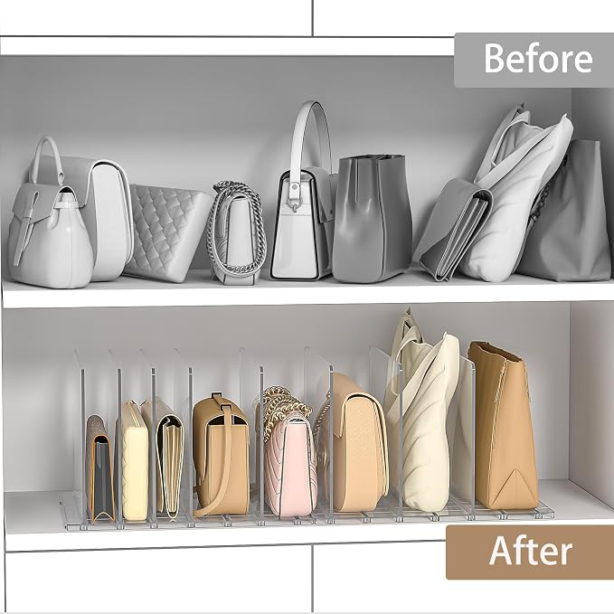 SortNStore Bag Purse Organizer Accessories: 2-Dividers Plastic Clutch Dividers - Image 6
