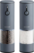 Stainless Steel Electric Salt and Pepper Grinder Set by GORMODEOfficial