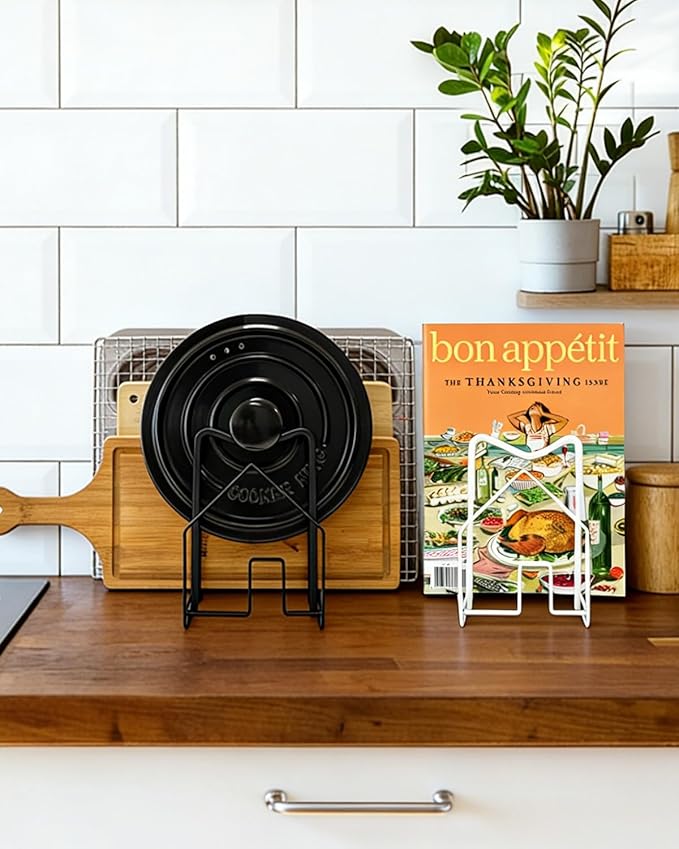 SUNFICON Cutting Board Rack Chopping Board Organizer Stand Holder Kitchen - Image 2