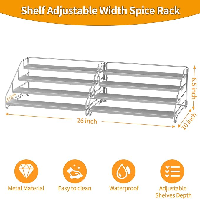 BOIVSHI 4 Tier Spice Rack Organizer - Image 4
