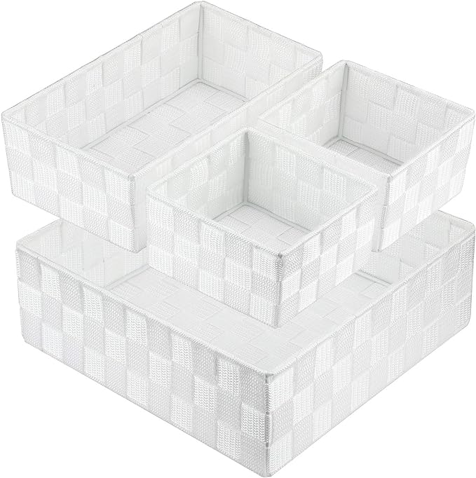 Posprica Woven Storage Box Cube Basket Bin Container Tote Organizer Divider by Posprica