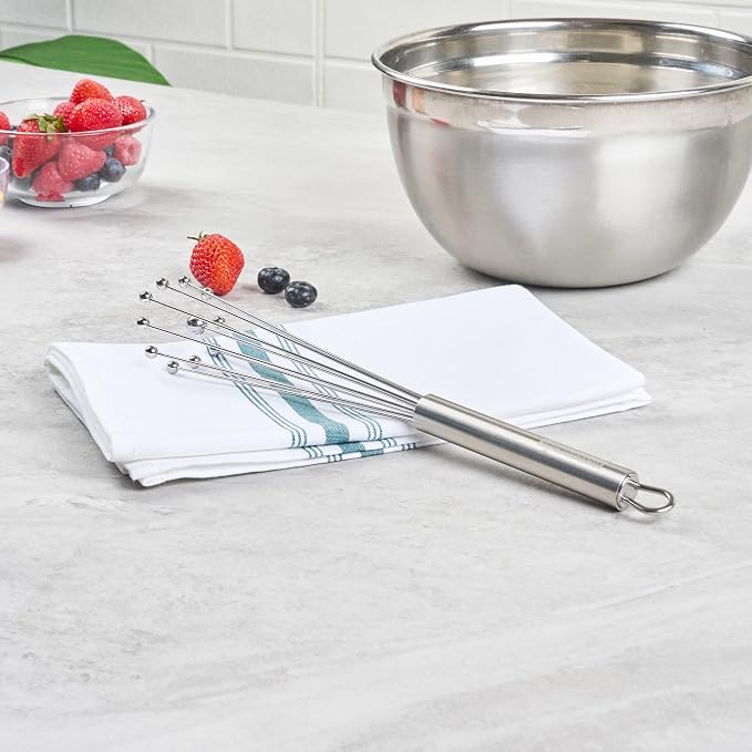 Restaurantware 10.5 in Stainless Steel Ball Whisk - Image 6