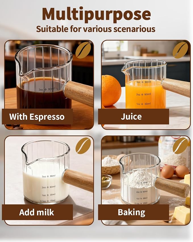 Espresso Measuring Cup 3 Oz, Espresso Glass Cups - Image 7