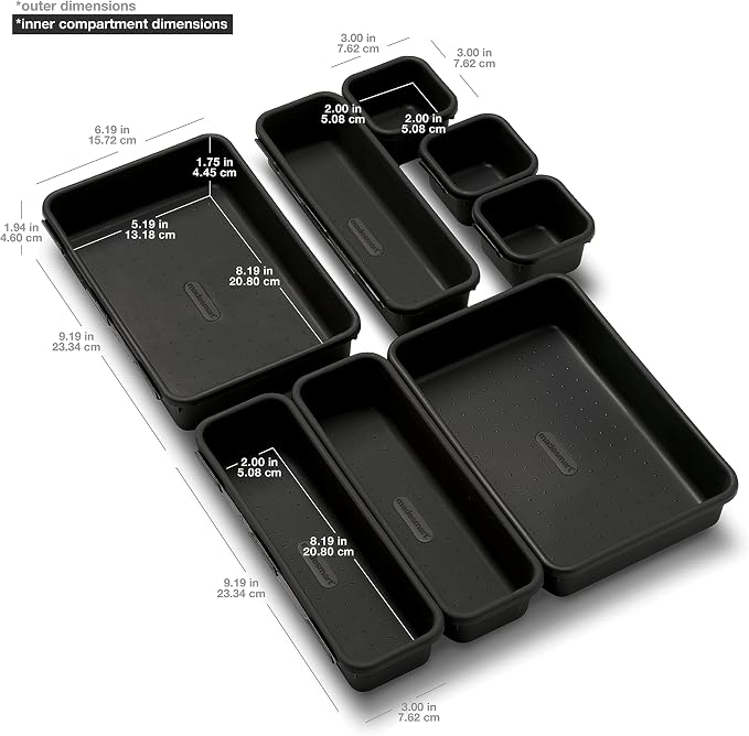 Madesmart 8-Piece Interlocking Bin Pack - Image 3