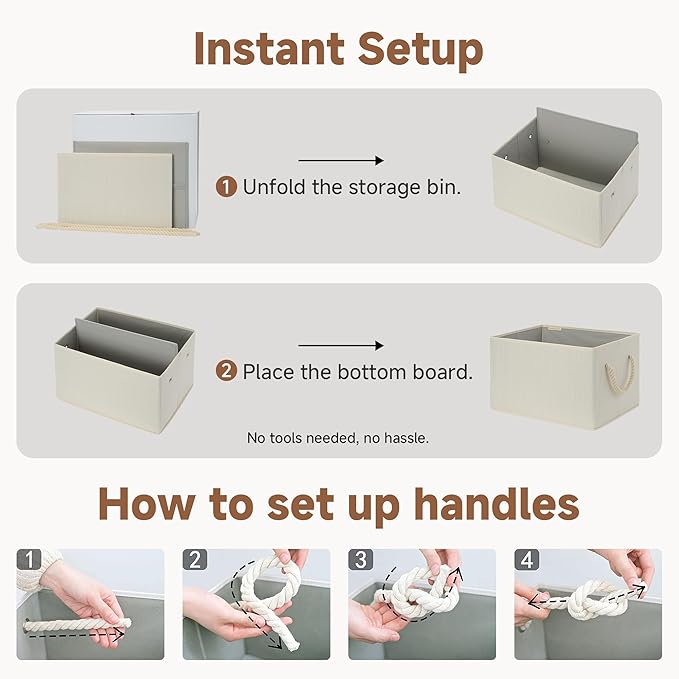 StorageWorks Collapsible Storage Bins, Closet Organizer Bins - Image 7
