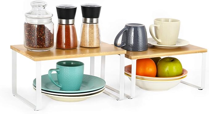 NEX Kitchen Cabinet and Counter Shelf Organizer, Stackable & Expandable - Image 6
