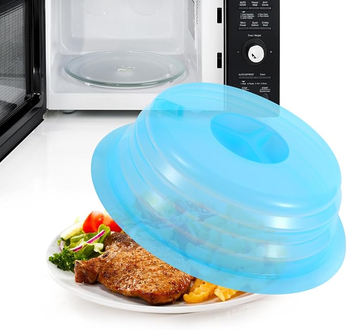 Kichwit Silicone Microwave Plate Cover Collapsible, Dishwasher Safe and BPA Free - Image 2