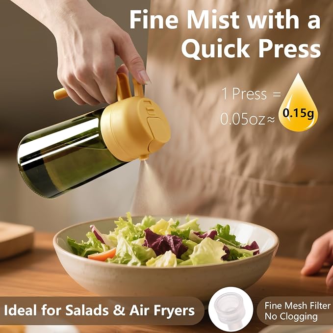 SWEET VIEW Olive Oil Dispenser and Oil Sprayer – 16oz/470ml Glass Light-Proof - Image 3