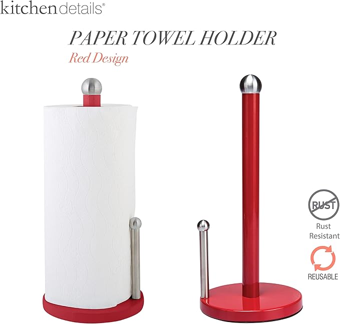Kitchen Details Paper Towel Holder in Red - Image 2