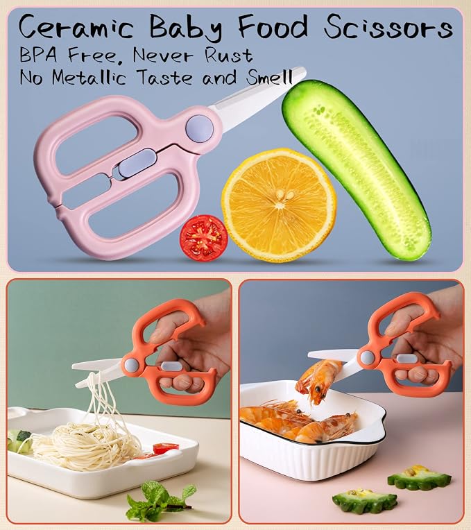 Ceramic Baby Food Scissors Kids - Image 2