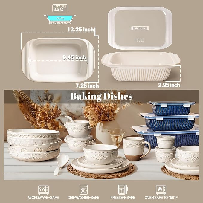 Artena Baking Dish 2.3 Quarts, Casserole Dishes - Image 2