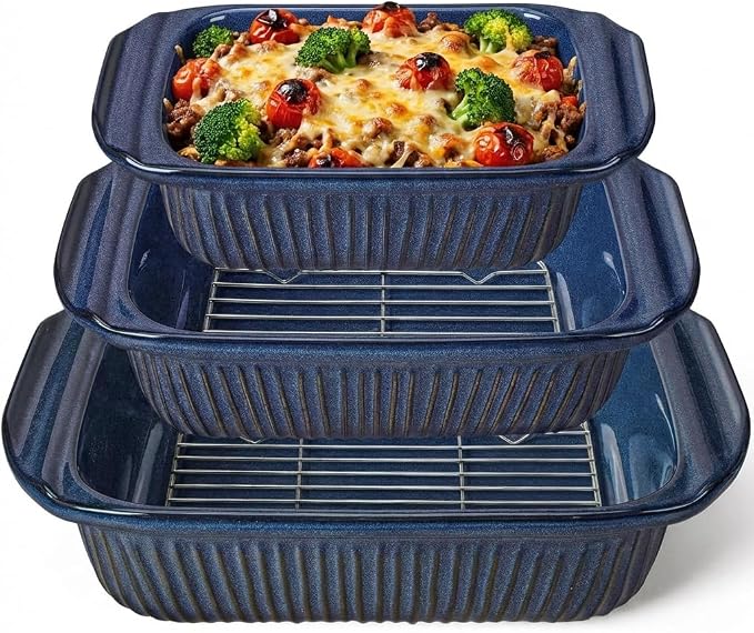 Artena Casserole Dishes For Oven, Ceramic Baking Dish, Large Lasagna Pan by Artena