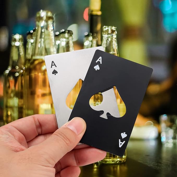 HexinYigjly10Pcs Ace of Spades Bottle Openers, Poker Card Bottle Openers - Image 3