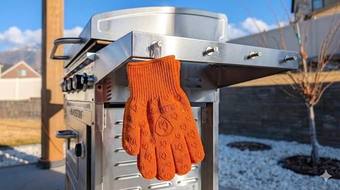 Grill Armor Oven Gloves with Fingers – 932°F Heat, Fire & Cut Resistant Mitts - Image 4