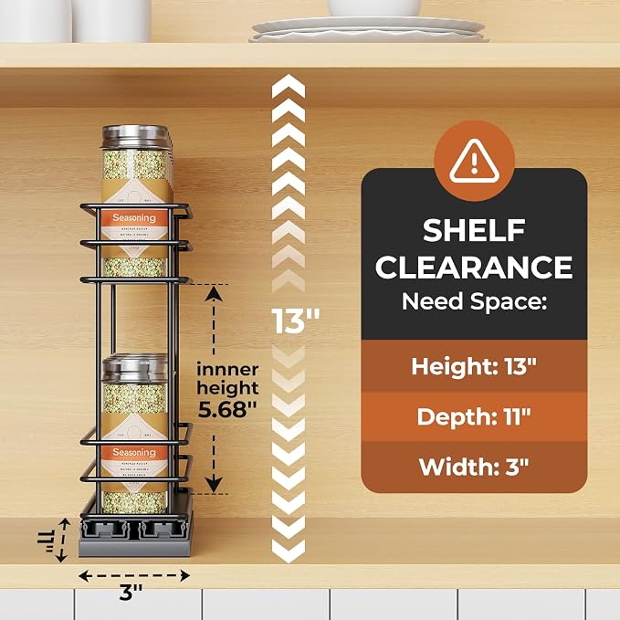 Mystozer Pull Out Spice Rack Organizer - Image 2