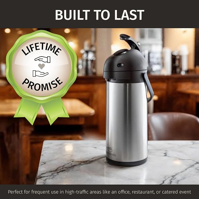 Coffee Carafe Airpot & Cleaning Brush - 101oz / 3L Airpot 12 Hours Hot Water - Image 6