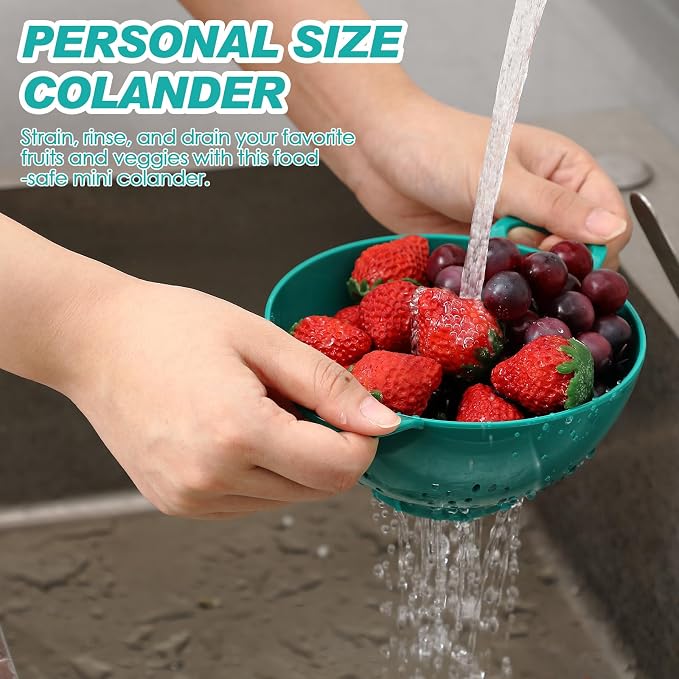 Baderke 4 Pack Mini Colander for Kitchen Plastic Berry Strainer - Image 6