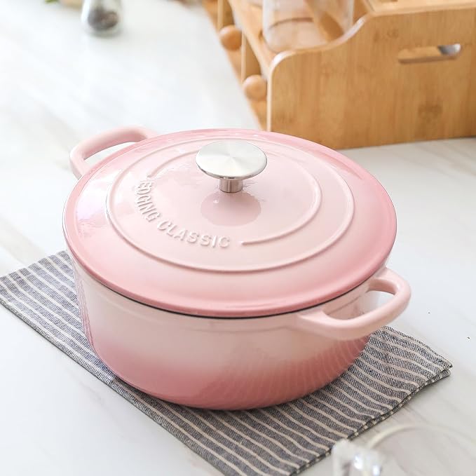 EDGING CASTING Enameled Cast Iron Covered 5.5 Quart Dutch Oven - Image 8