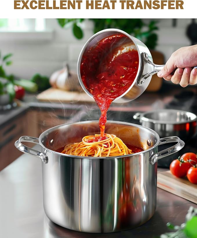 Cooks Standard Stainless Steel Saucepan Set 1.5 and 3 Quart - Image 5