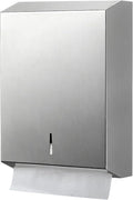 Paper Towel Dispenser Wall Mount, Keyless Magnetic Closure, Brushed Stainless by Gorlary