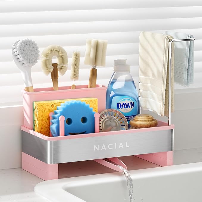 Nacial Sponge Holder for Kitchen Sink, Sink Caddy Organizer by NacialPromise-Consumersfirstalways