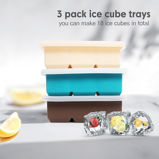 Excnorm Silicone Ice Cube Trays 3 Pack - Image 5