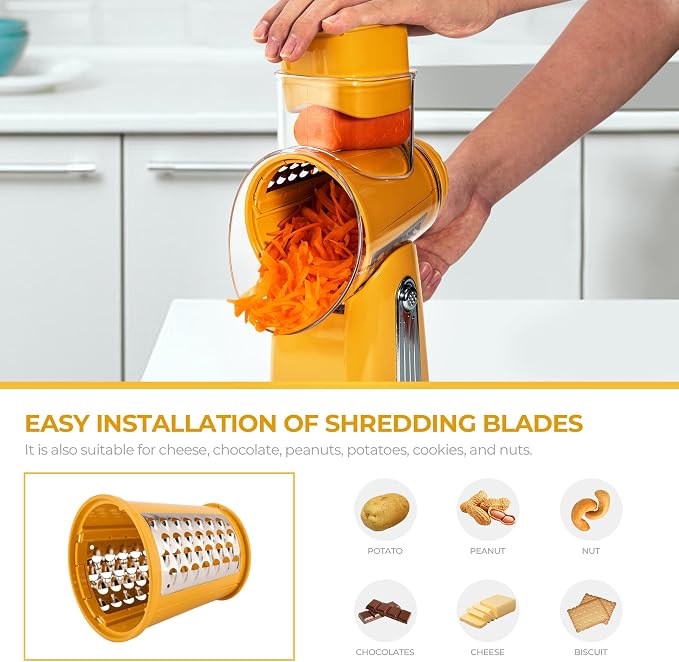 SUSTEAS Rotary Cheese Grater - Image 5
