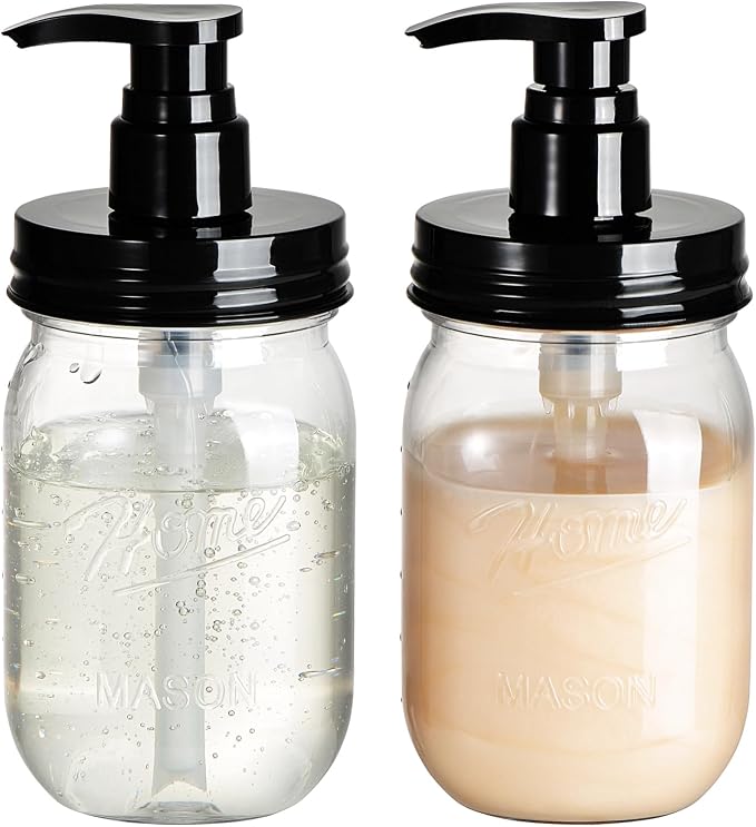 Amolliar Plastic Mason Jar Soap Dispenser by Amolliar