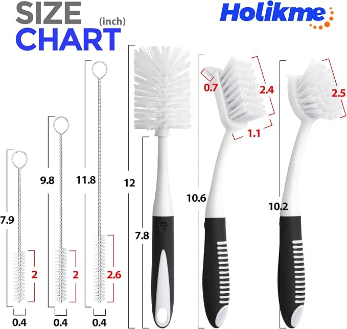 Holikme 6 Pack Dish Brush Set - Image 6